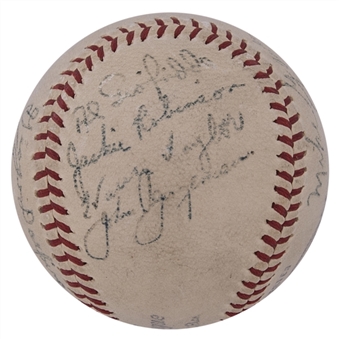 1947 National League Champion Brooklyn Dodgers Team Signed Baseball With 13 Signatures Including Jackie Robinson (JSA)